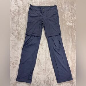 Columbia Omni-Shield Zip Off Hiking Pants 8 Short Blue